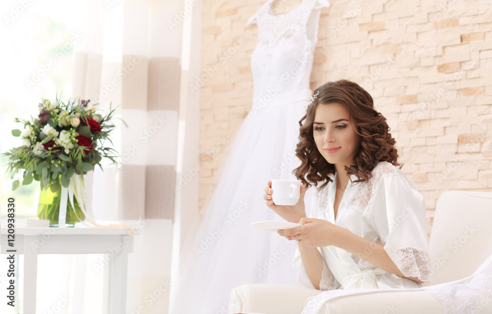 Beautiful bride waiting for groom Beautiful bride waiting for groom