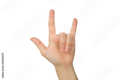 hand with I Love You sign