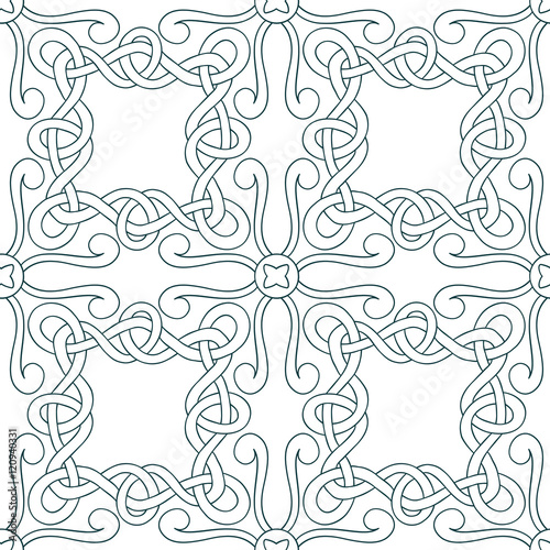Interwoven lines seamless pattern