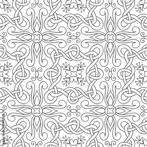 Interwoven lines seamless pattern