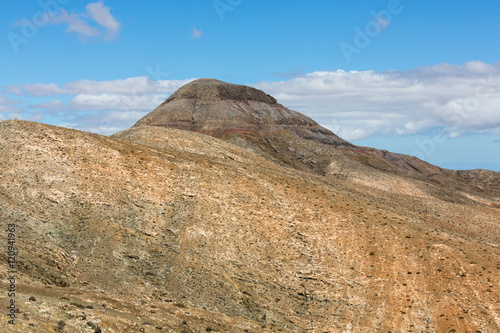 Beautiful volcanic mountains on  Fuerteventura. Canary Islands.