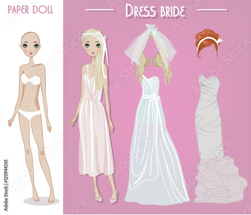cartoon girl doll with clothes for changes