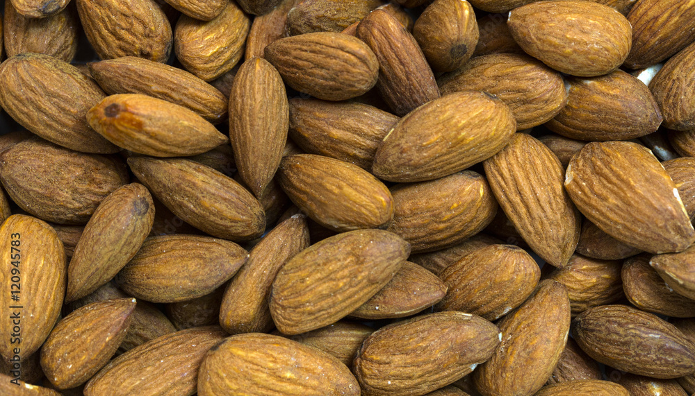background almond nuts close-up shot background almond nuts close-up shot