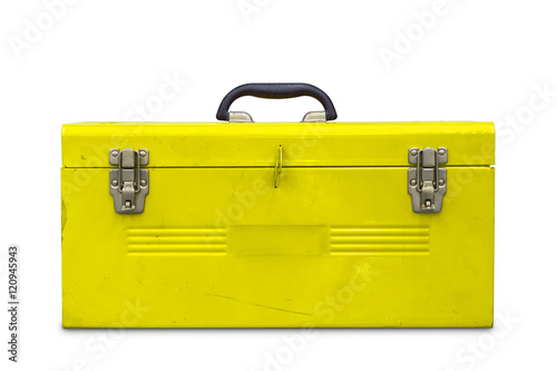 Old yellow toolbox
