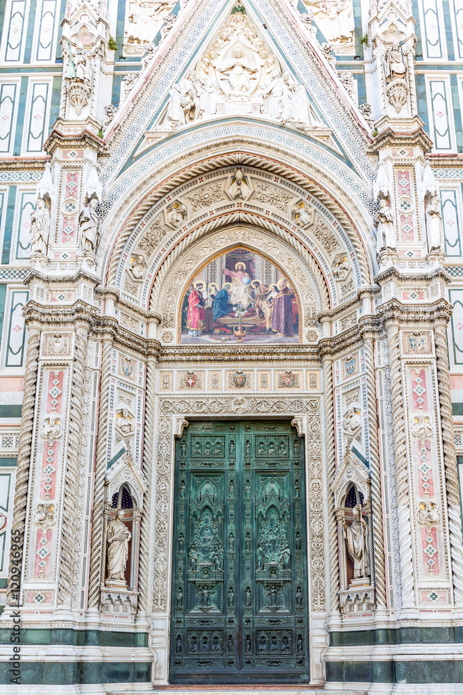 Entrance of Cattedrale di Santa Maria del Fiore in Florence