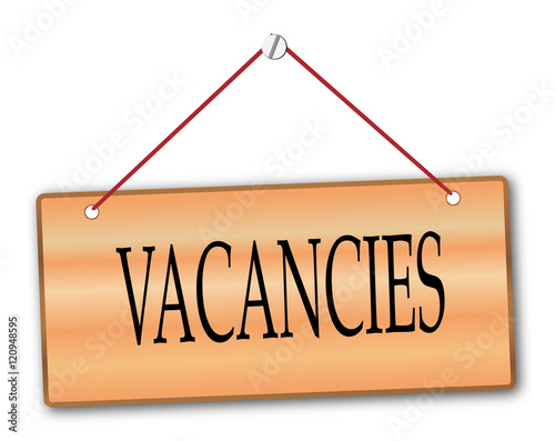 Vacancies Wooden Board