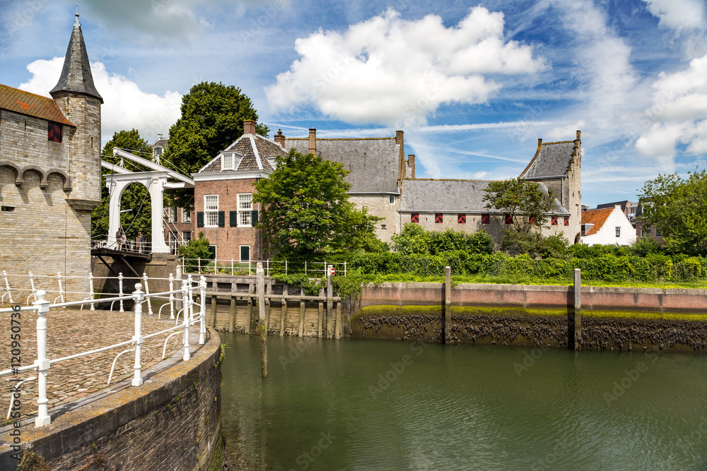 Stadt am Fluss in Holland Stadt am Fluss in Holland