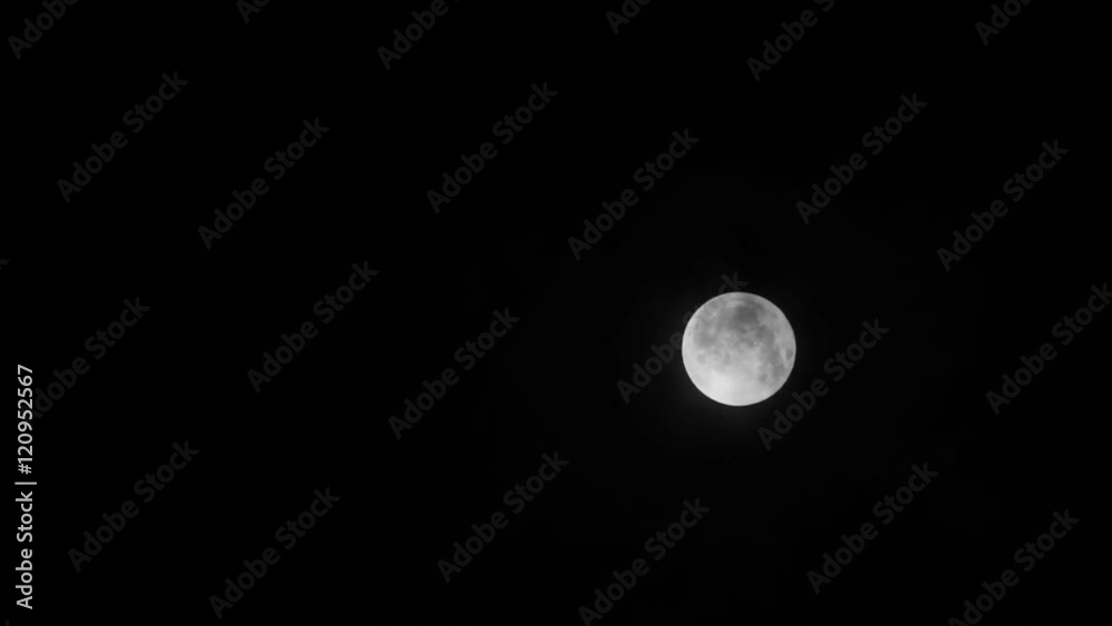 Real time full moon and clouds flowing , 1080 HD video Real time full moon and clouds flowing , 1080 HD video