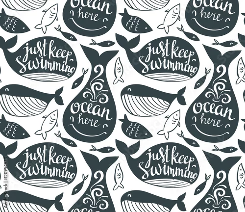 Tapety wieloryby i małe rybki