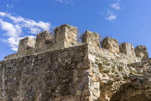 Fortification, medieval castle town of Consuegra in Toledo, Spai