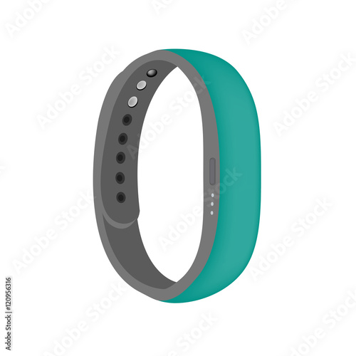 teal color smart band vector isolated