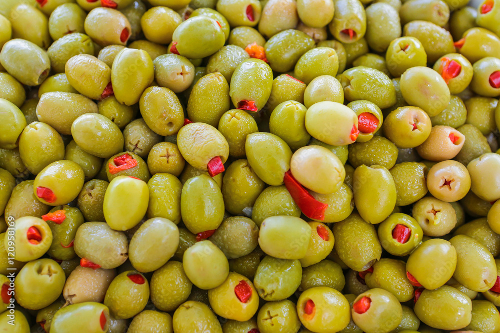 Olives stuffed with paprika