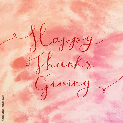 happy thanksgiving lettering