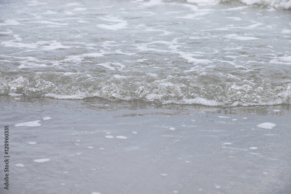 Soft wave of the sea on the beach. Soft wave of the sea on the beach.