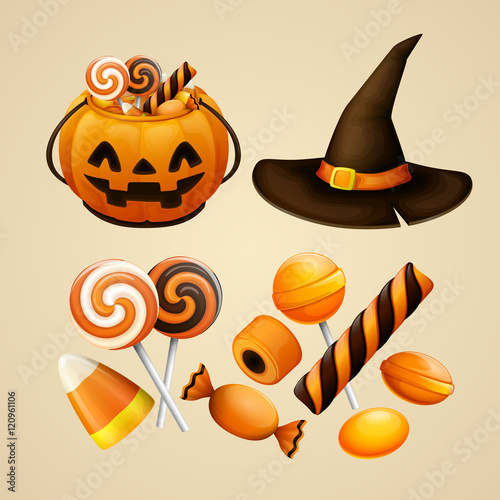 Halloween icons set