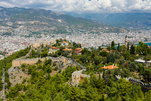 Alanya castle walls. Turkey. 