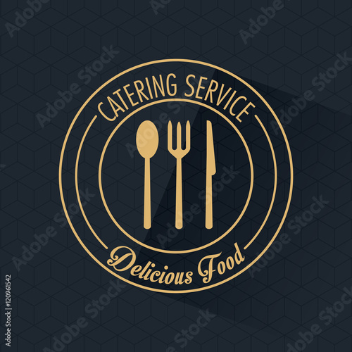 Fork spoon knife and cutlery icon. Catering service restaurant and menu theme. Vector illustration