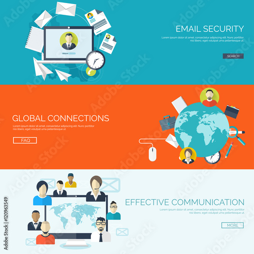 Vector illustration. Flat background. Social media, chatting. Global communication. Laptop, computer, loudspeaker. Emailing. Web chat, internet messages. Sms.