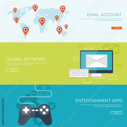 Vector illustration. Flat background. Social media, chatting. Global communication. Laptop, computer, loudspeaker. Emailing. Web chat, internet messages. Sms.