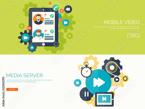 Vector illustration. Flat background. Social media, chatting. Global communication. Laptop, computer, loudspeaker. Emailing. Web chat, internet messages. Sms.