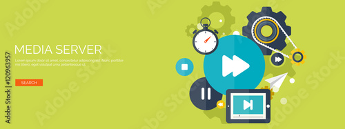 Vector illustration. Flat background. Social media, chatting. Global communication. Laptop, computer, loudspeaker. Emailing. Web chat, internet messages. Sms.