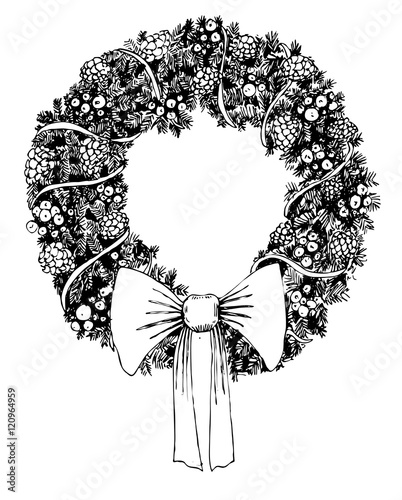 Hand drawn wreath