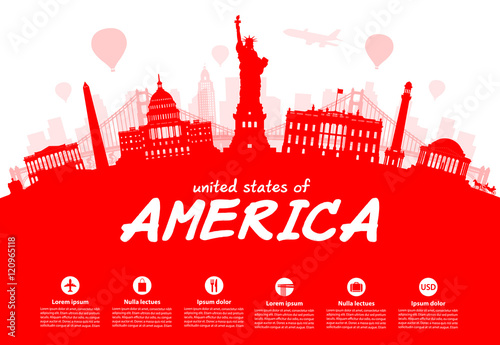 USA Travel Landmarks.
