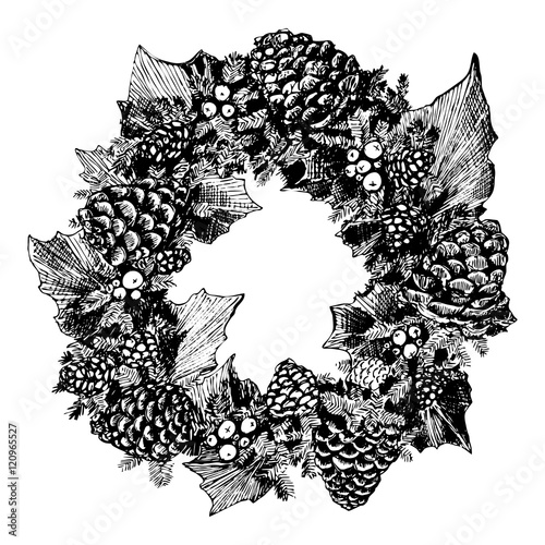 Hand drawn wreath