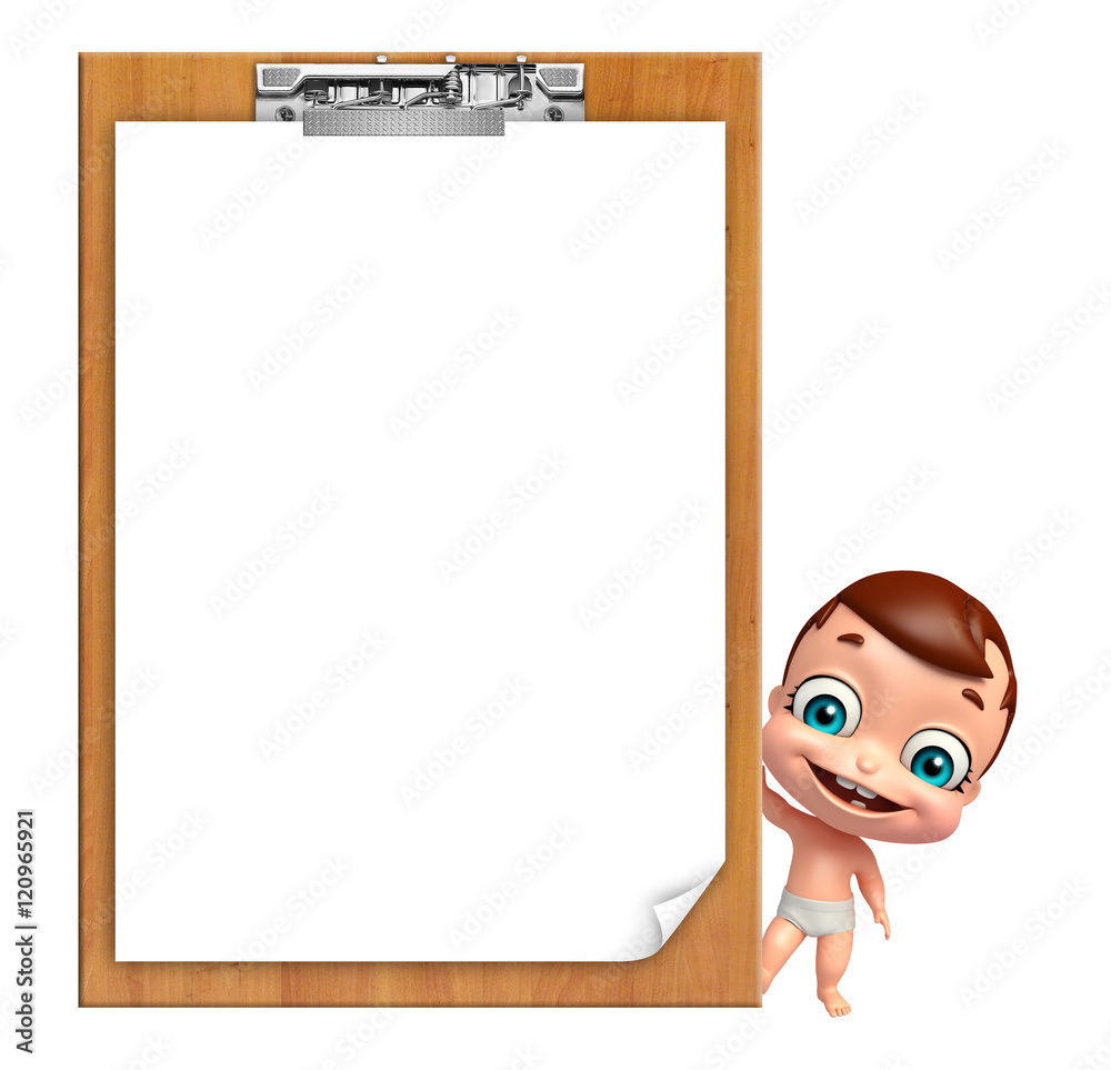 cute baby with Exam pad cute baby with Exam pad
