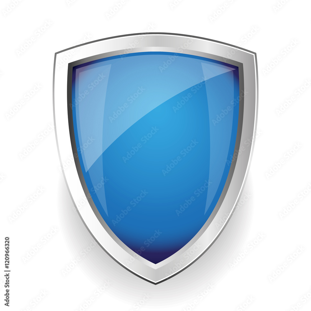 Blue empty vector shield Blue empty vector shield