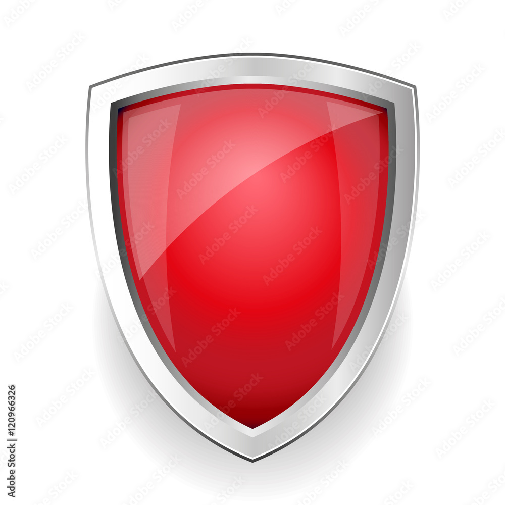 Red empty vector shield Red empty vector shield