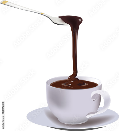 cioccolato fondente in tazza