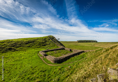 Murais de parede Milecastle 39 on Hadrian's Wall, County of Northumberland, England