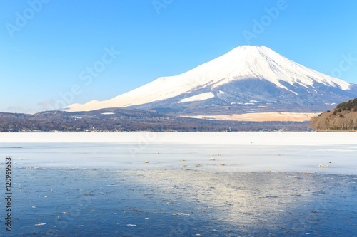 Mountain Fuji winter from Lake Yamanaka. © pigprox