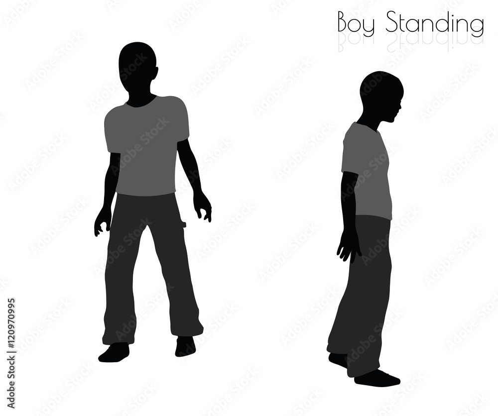 boy in Standing pose on white background