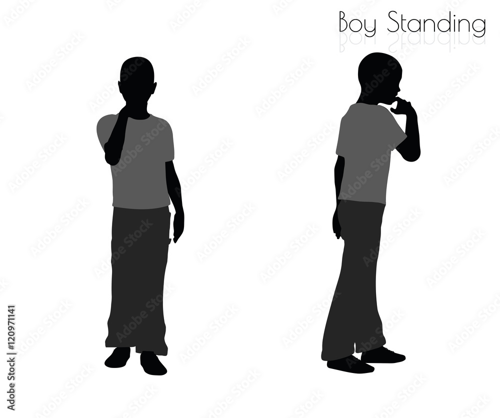 boy in Standing pose on white background