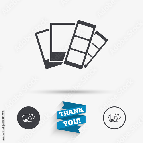 Photo frame template icon. Strips.