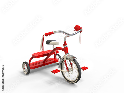 Red tricycle - studio lighting shot