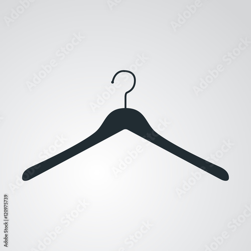 Icono plano percha sin barra inferior en fondo degradado
