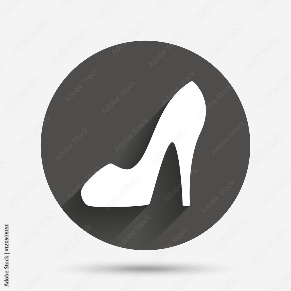 Women's shoe sign icon. High heels shoe. Women's shoe sign icon. High heels shoe.