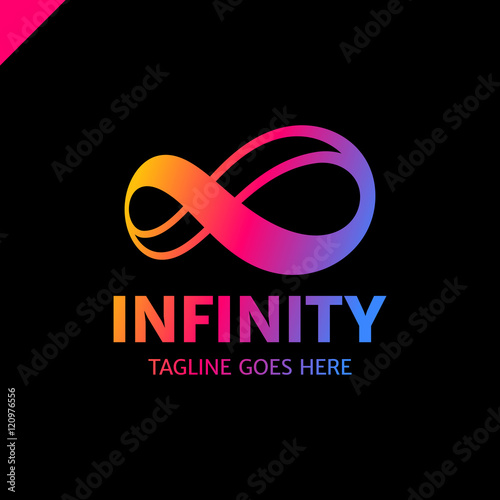 Infinite limitless symbol icon or logo design template. Corporate branding identity
