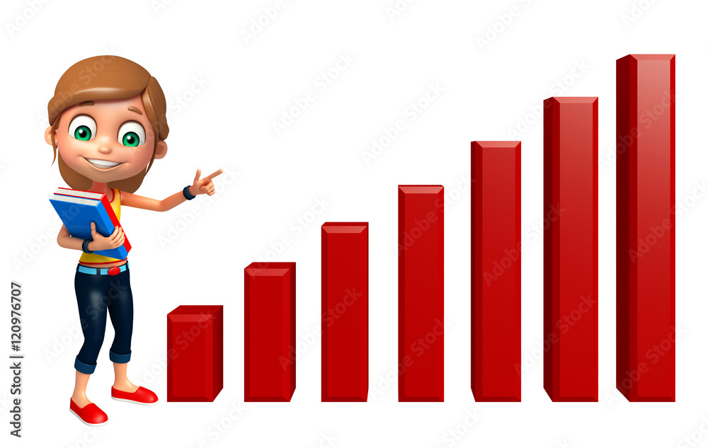 kid girl with Graph kid girl with Graph