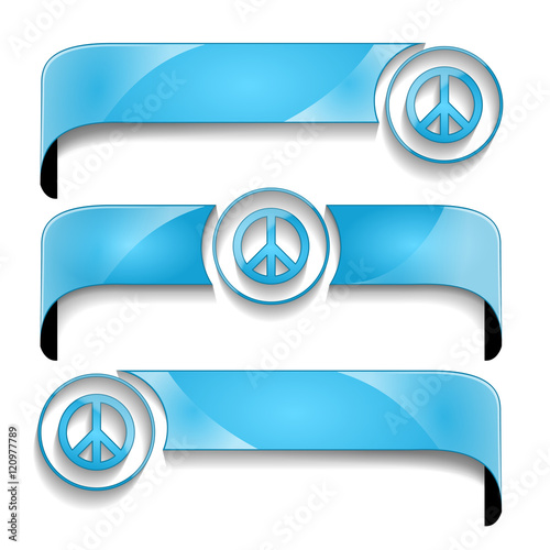 wstęga z ikoną zestaw wektor