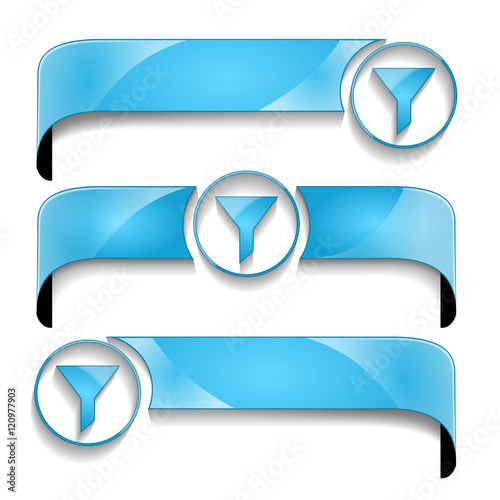 wstęga z ikoną zestaw wektor