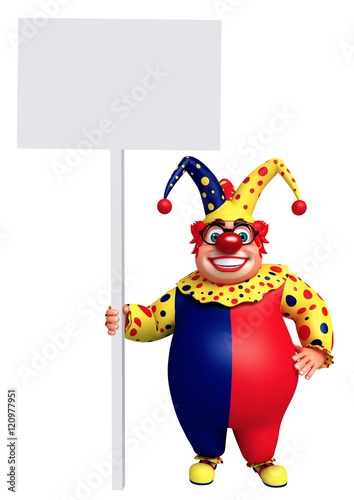 Clown with White board © visible3dscience