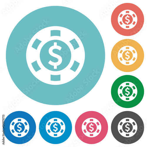 Flat Dollar casino chip icons
