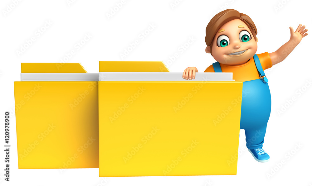 kid boy with Folder kid boy with Folder