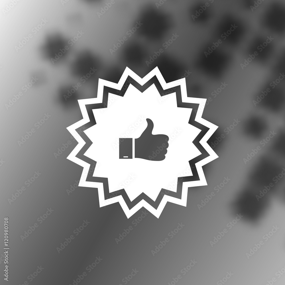 Badge with thumbs up Icon Badge with thumbs up Icon