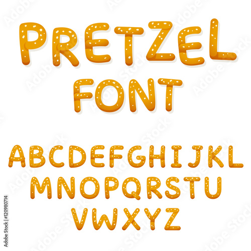 Pretzel alphabet letters