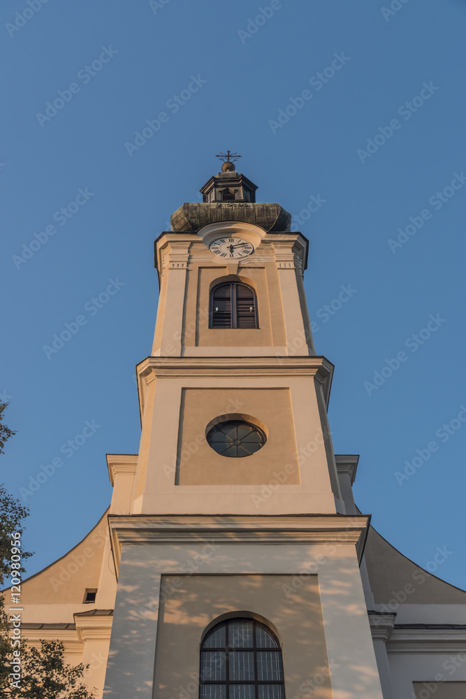 Tower of church in Vysny Medzev